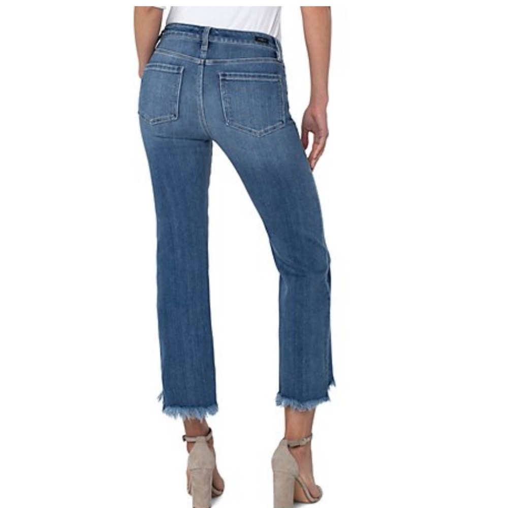 Liverpool Jeans Company Medium Blue Cropped Flare Jeans - Picture 2 of 16